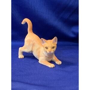 Princeton Gallery Bisque Porcelain Tabby Cat Stretching